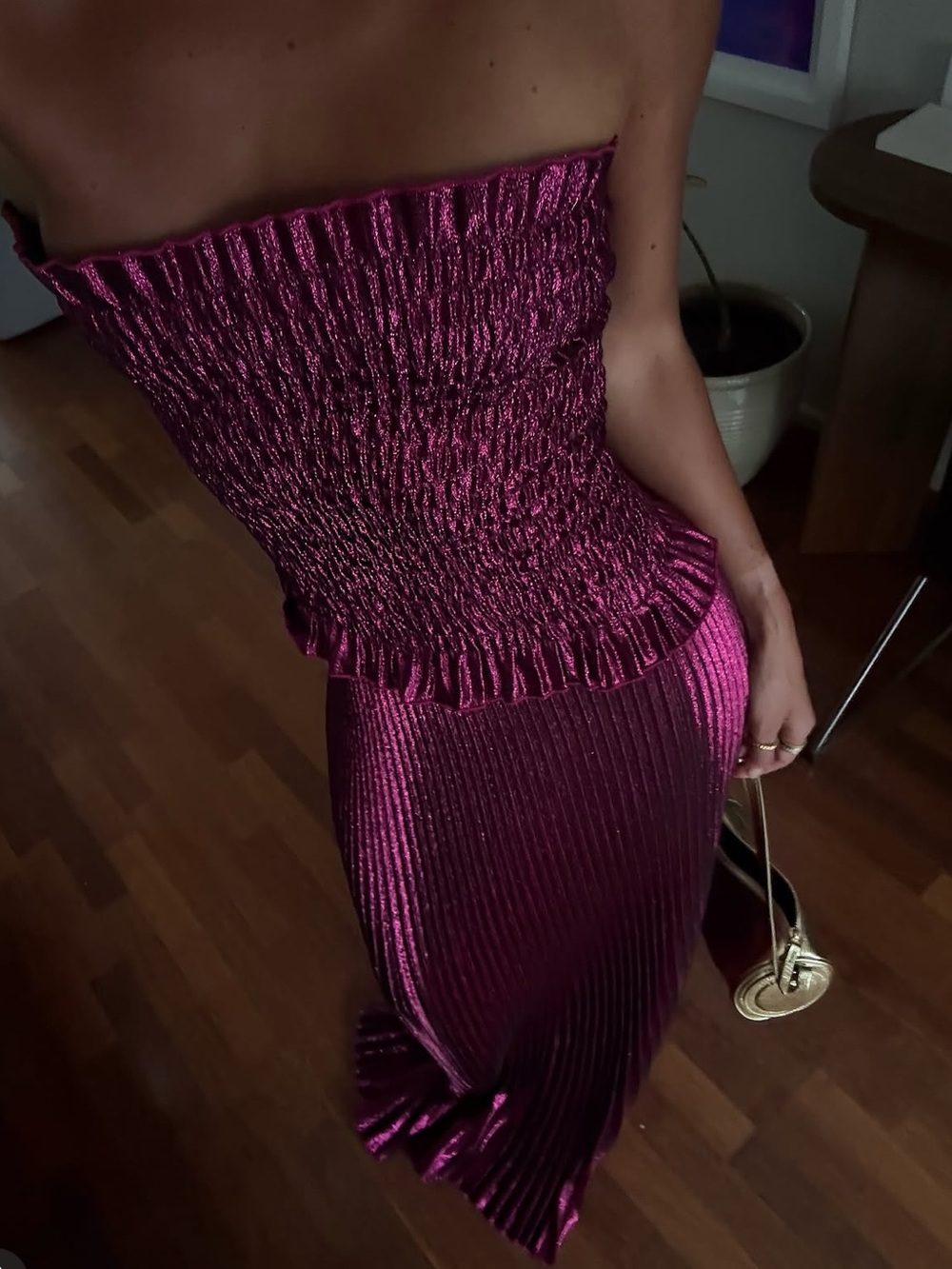 NWT L’IDÉE MAYA GOWN - SANGRIA GLITTER